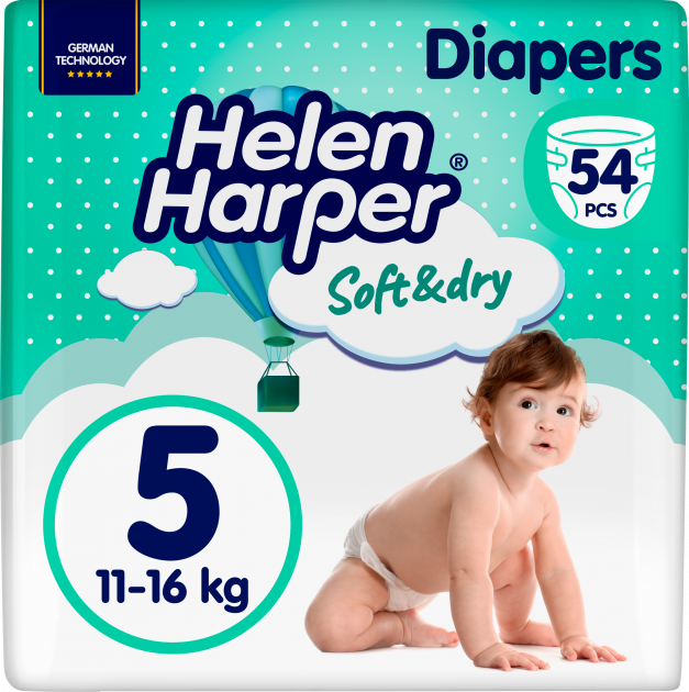Підгузки Helen Harper Soft&Dry New Junior (5) 11-16 кг 54 шт